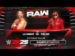 WWE 2K25 - LA Knight vs The Miz - Extreme Rules Match - PS5 Pro Gameplay