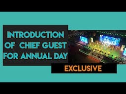 Introduction of chief guest for annual day