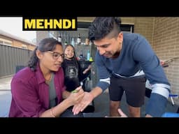 PUTTING MEHNDI FOR TOMORROW'S BIG DAY! EVERYONE EXCITED😀