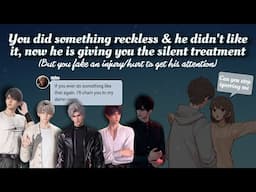 You did something reckless & he didn't like it, now he is giving you the silent treatment