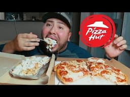 MUKBANG PIZZA HUT DEEP DISH & ALFREDO
