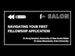 Navigating your First Fellowship Application