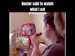 Doctor said to watch what I eat 👩‍⚕️👀😂🤦‍♀️ #healthgoals