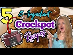 5 Amazing CROCKPOT RECIPES with ONLY 5-INGREDIENTS!