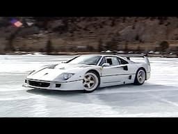 Ferrari F40 LM Driving on ICE!