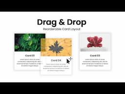 Reorderable Drag-and-Drop Sortable Card Layout & For List Layouts - HTML, CSS & Javascript