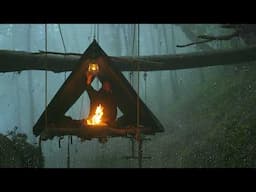 3 Days Solo in Dreamy VALLEY ,on the tree,Rain&Fog ,and challenges in the wild