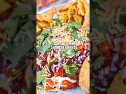 Spicy, tangy Samosa Chaat at home 🤤 Street food vibes in every bite! #chaat #indianfood #easyrecipe