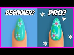 Beginner vs Pro Flower Nails 💅 SAME Flower Design, Shockingly Different Results