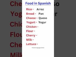Food in Spanish  #learnspanish