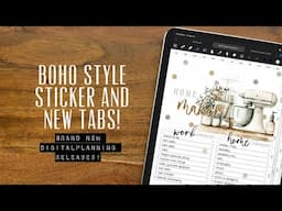 🥳 New digital planning boho sickers and tabs! Summer tabs 😍