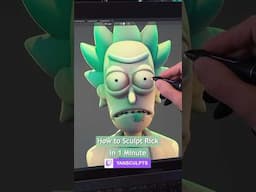 How to Sculpt Rick and Morty (Rick Sanchez) 🧪🧬✍️. #rickandmorty #sculpting #art