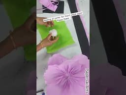 How to make a center for Giant Crepe Paper Poppy flower, Handmade flores de papel@PaperSaiarts