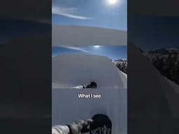 Different perspective! Check my new video in the link! 🔗 #snowboarding