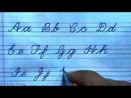 How to write Cursive writing Uppercase and Lowercase Alphabets | R.U.A sign writing