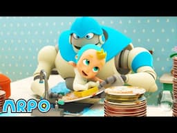 Cleaning Goes WRONG!!! | ARPO the Robot | Funny Cartoons For Kids