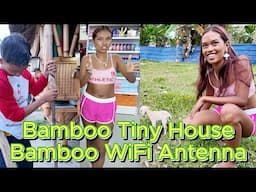 🇵🇭 Filipina Food Mission & Bamboo Tiny House WiFi Antenna! OFF GRID ISLAND FAMILY PHILIPPINES LIVING