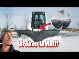 🥶 Can I Fix It Before The Next Blizzard ?! (Welding a Broken Skid Steer Plow)