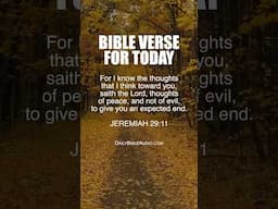 JEREMIAH 29:11 | Inspiring Bible Verse For Today #bibleverseofthedaykjv