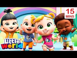 Head Shoulders Knees And Toes 👣 Kids Songs & Nursery Rhymes by Little World