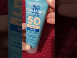 New! Blue Lizard Sheer Face Mineral Sunscreen spf 50 #bluelizard #mineralsunscreen #facesunscreen