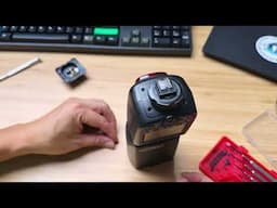 How to Replace Broken Godox V860II-S Hot Shoe Mount with Metal Mount - Easy DIY Flash Repair