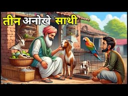 🔴 तीन अनोखे साथी । Hindi Moral Story  | कहानियाँ I | Cartoon Moral kahani। bedtime story