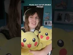I WON 2 PIKACHU PLUSHIES IN A CRANE GAME IN 1 GO Plushie show and tell: pikachus