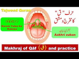 Makhraj of Qaf letter | Makhraj of Arabic letters in Urdu | How to pronounce letter Qaaf in Arabic