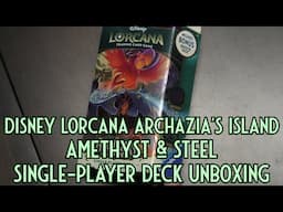 Disney Lorcana Archazia's Island Amethyst & Steel Single-Player Deck Unboxing