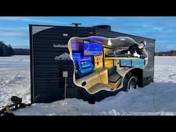 Ice Glamping in a $50,000 Ice House - Catch and Cook