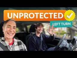 How to Make a Left Turn at Intersection (Driving Lesson)