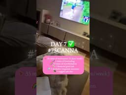 Day 7 ✅ #75CANNA Tom had to watch the US Open whilst I tried to journal & manifest ✨ #personalgrowth