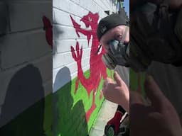 Repairing an old mural #mural #spraypaintingart