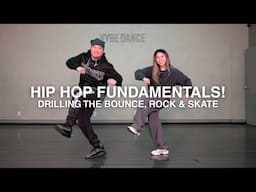 Beginner Hip Hop Tutorial - Drills | Bounce, Rock & Skate ft. Pyro