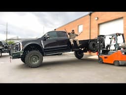 Building my DREAM FORD F-550 TRUCK CAMPER EP:05 - The Bowen Customs Zero Torsion Flatbed IS HERE!