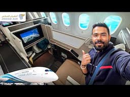 My Longest Business Class Flight on Oman Air B787-9 | Flat Bed & Gourmet Dining!