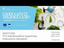 TLÜ mikrokraadid ja magistriõpe loodusainete õpetajatele