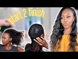 Deep Side Part Quick Weave + Blending Leave Out!