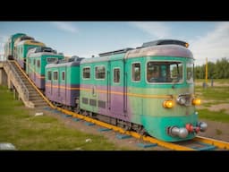 🛑 Kereta Api Kartun - Lego City Cartoon - Choo choo train kids videos