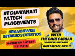 IIT Guwahati M.Tech Placements : Branchwise Statistics #coap #iit #placements #mtech @TheCivilGuruji