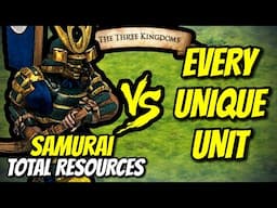 ELITE SAMURAI vs EVERY UNIQUE UNIT (Total Resources) | The Three Kingdoms | AoE2