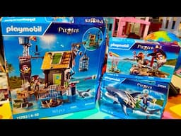Playmobil Pirates #playmobil Pirate Harbor, Giant Shark with Pirate, Pirate Raft with Treasure