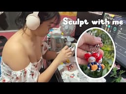 🎀 Sculpting Kiki-inspired charm using Polymer Clay 🎀