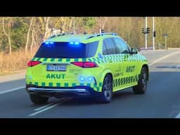 AKUTBIL (3559) KØRER FRA NYBORG ambulance syd i udrykning notarzt auf Einsatzfahrt 緊急走行 救急車