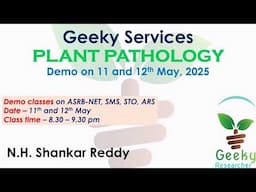 Demo Class Links For ASRB - NET, SMS, STO, ARS - 2025 (Plant Pathology)