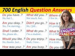 ✅100 question answers to speak English Easily and Fluently / B1 English Listening Practice