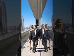 A rooftop with mirrored walls makes for a great setting for some elevated couples shots #shorts