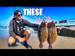 FISH ARE RUNNING AT THE JETTIES (how to catch flounder)