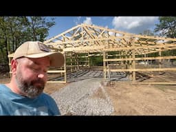 Unfortunately The Amish Family Won't Be Back Working On The Pole Barn...